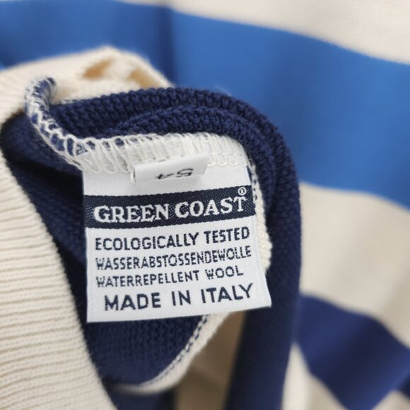 NWT GREEN COAST YACHTING Outfits 1/4 Zip Pullover Striped Nautical Size IT 54 - Picture 9 of 10